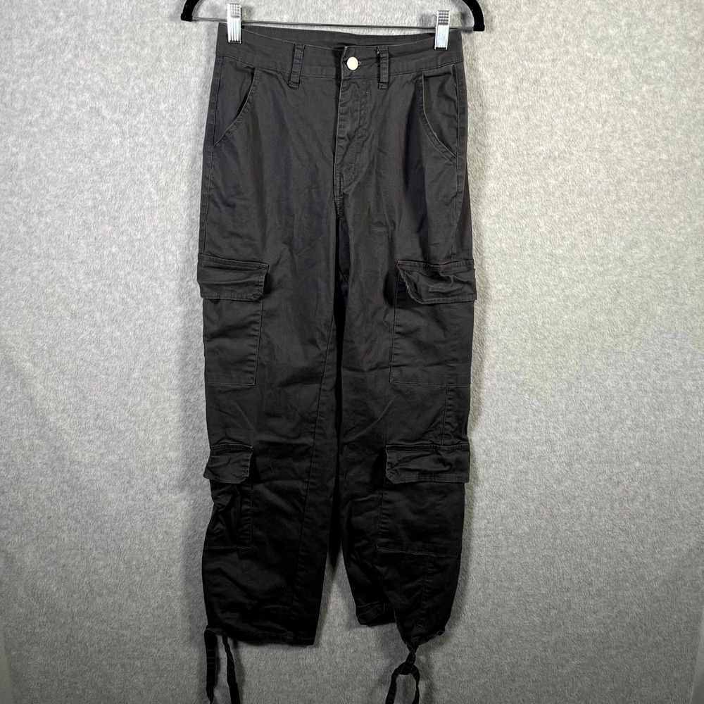NVfelix Cargo Pants Womens XS Gray Cotton Adjustable Hem Hiking Camping Outdoor
